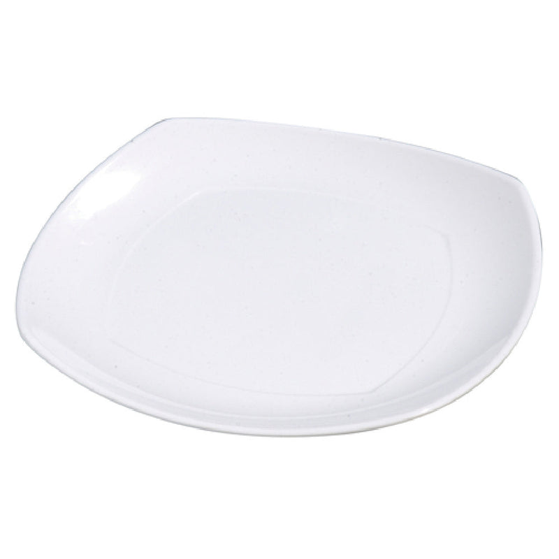 Carlisle 4330402 11 Inch Square Dinner Plate with Upturn Corners White Melamine