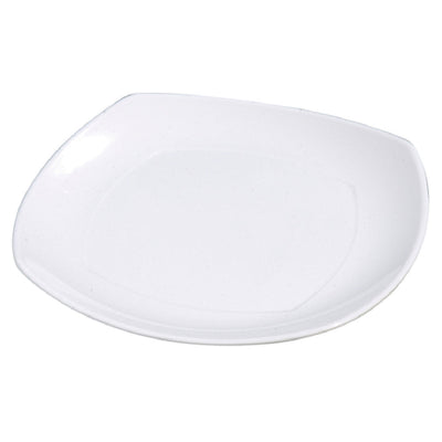 Carlisle 4330402 11 Inch Square Dinner Plate with Upturn Corners White Melamine