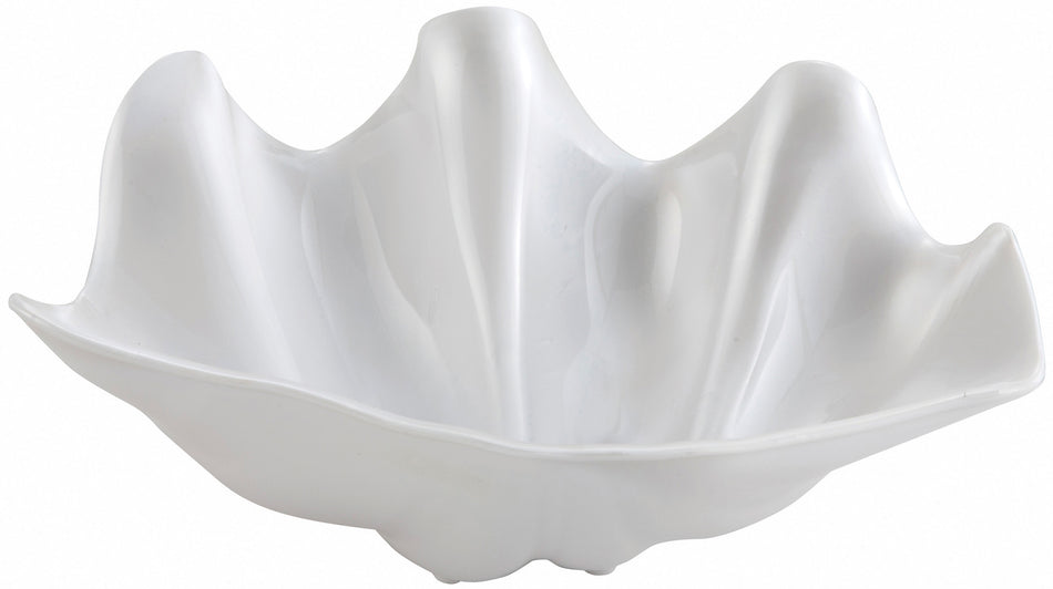 Winco PSBW-1W 20 Oz Shell Bowl with Pearl Finish ABS Plastic