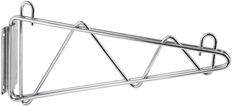 Winco VCB-24 24 Inch Wire Shelf Wall Mounting Brackets Pair Chrome Plated