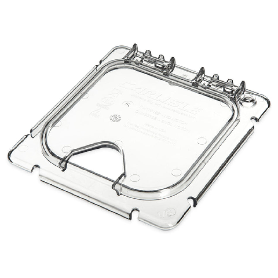 Carlisle CM10319Z07 1/6 Size Coldmaster EZ Access Lid Notched Clear Polycarbonate