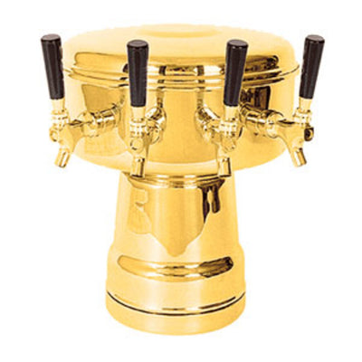 Micro Matic MTB-4BR 12 Inch Diameter Air Cooled Draft Beer Tower Brass