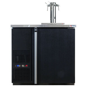 Micro Matic MDD36W-E-B 36 Inch Self-Contained Wine Cooler Dispenser with Dual Temperature