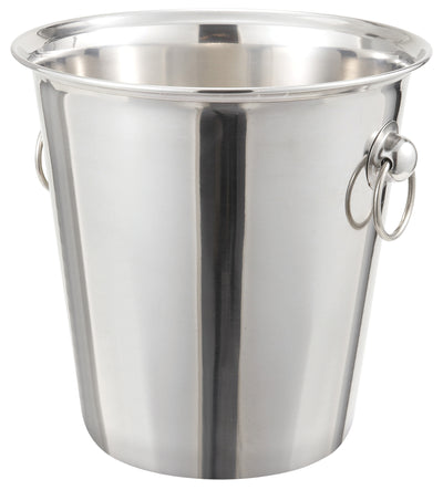 Winco 4 Quart Stainless Steel Wine Bucket - Mirror Finish Chiller