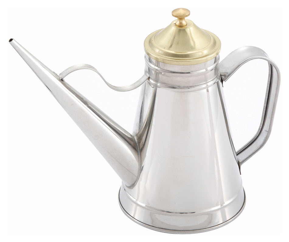 Winco OC-24 24 Oz Oil Can with Brass Cover