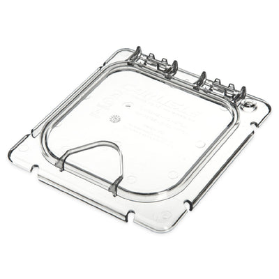 Carlisle CM10318Z07 1/6 Size Lid with Handle and Peg Hole Clear Polycarbonate