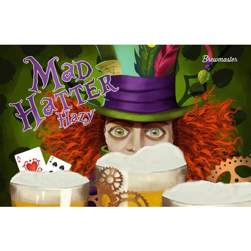 Hazy NE IPA Mad Hatter 5 Gallon Hombrew Extract Brewing Kit