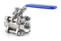 3-Piece 1/2" Stainless Steel Ball Valve - Fully Disassemblable