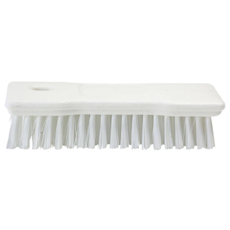 Carlisle 42024EC25 8 Inch Hand Scrub Plastic Block Tan with Polyester Bristles