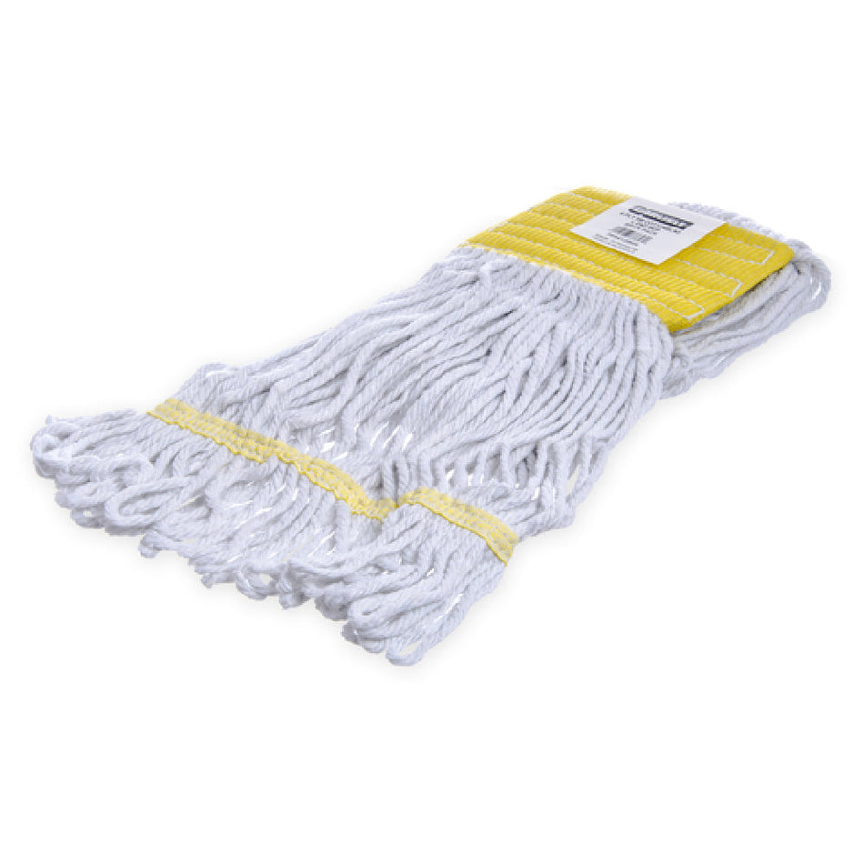 Carlisle 369412B00 18 Inch Cotton Synthetic Wet Mop Head Small 4 Ply with Loop End