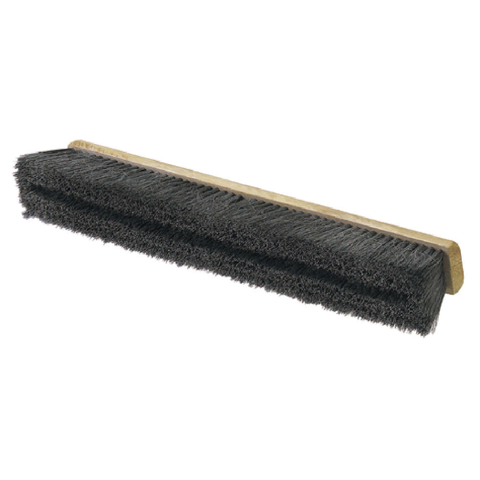 Carlisle 360242403 24 Inch Hardwood Block Push Broom Head with Horsehair and Polypropylene Bristles