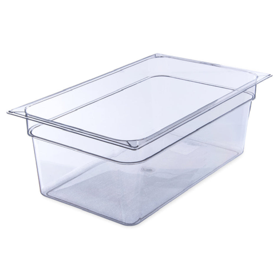 Carlisle 10203B07 20 Inch Clear Food Pan 25.9 Quarts with Molded Capacity Indicators