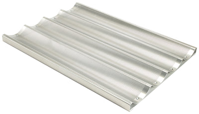 Winco ABPN-4 26 Inch 4 Slot Baguette Pan Perforated 16 Gauge Aluminum