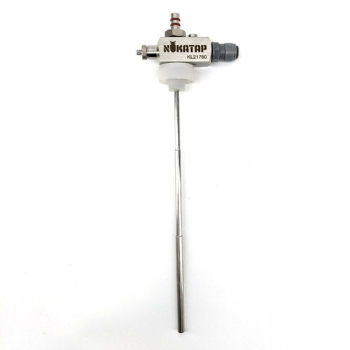 Nukatap Counter Pressure Bottle Filler | Oxygen Purge Button | Telescopic Filling Stem | Slide-in-Faucet Design | Adapter for Direct Keg Connection | 8 mm Duotight - KL21760
