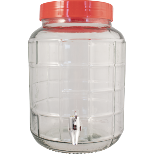 2.3 Gallon Wide Mouth Glass Carboy w/ Spigot, Carrier, Airlock, Lid - 9 L
