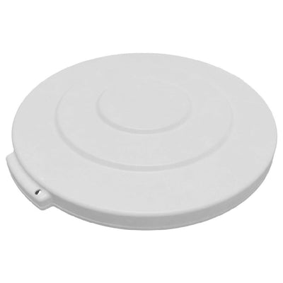 Carlisle 84102102 19-4/5 Inch Round Waste Bin Trash Container Lid White Polyethylene Heavy-duty