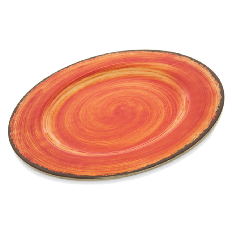 Carlisle 5400252 9 Inch Round Salad Plate Melamine Swirl Design BPA Free