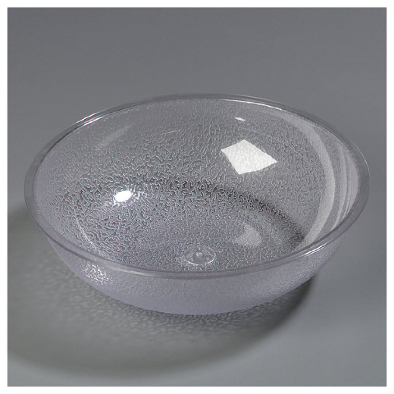 Carlisle 721007 10 Inch Diameter Clear Salad Bowl 3 Quart Pebbled Polycarbonate