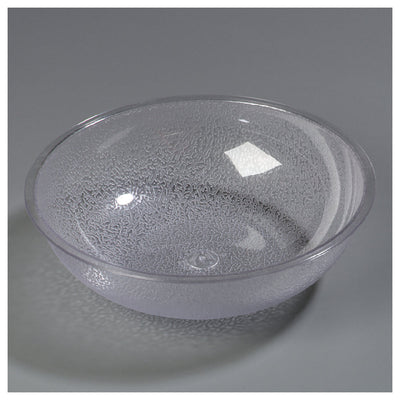 Carlisle 721007 10 Inch Diameter Clear Salad Bowl 3 Quart Pebbled Polycarbonate
