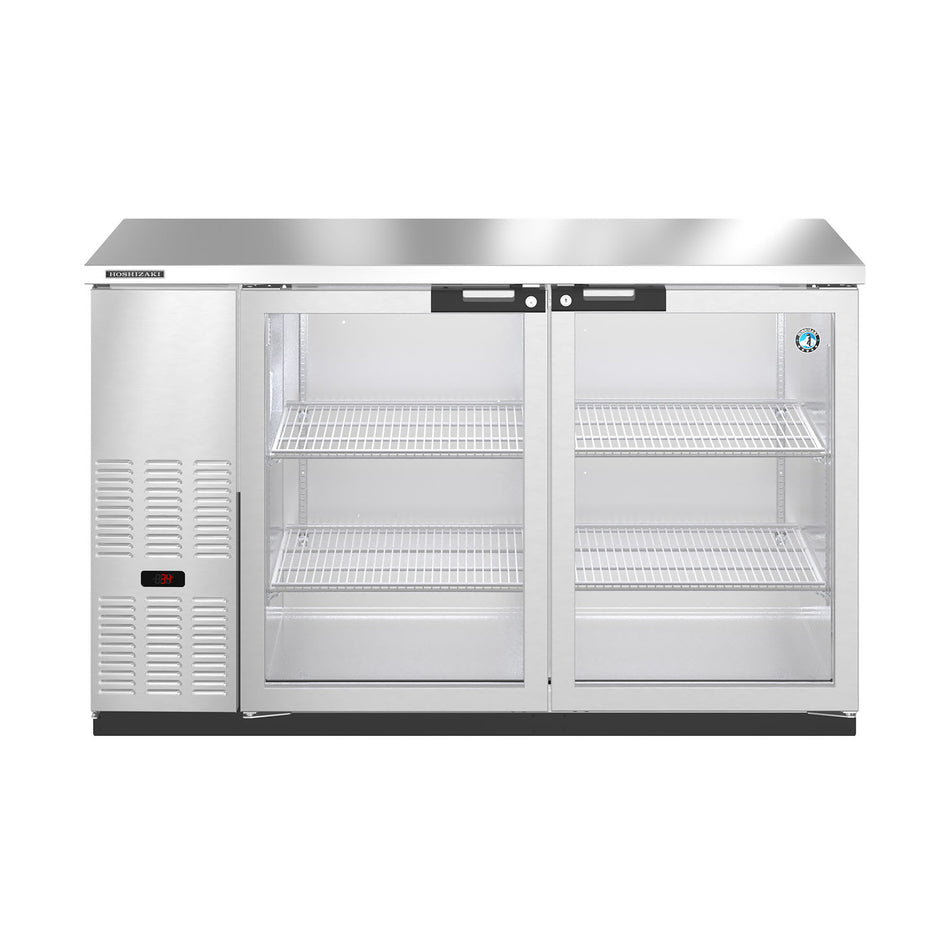 Hoshizaki BB59-G-S 59.5" 2-Door Commercial Back Bar Cooler, BB Series, 115V