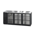 Hoshizaki BB80-G 80" 3-Door Commercial Back Bar Cooler, BB Series, 115V