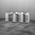 Hoshizaki BB95-G-S 95.5" 3-Door Commercial Back Bar Cooler, BB Series, 115V