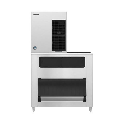 Hoshizaki F-1002MWJ/B-1300SS 955 lb/Day Flake Commercial Ice Machine & Ice Maker with Bin, Water Cooled, 1304 lb Storage, 115V