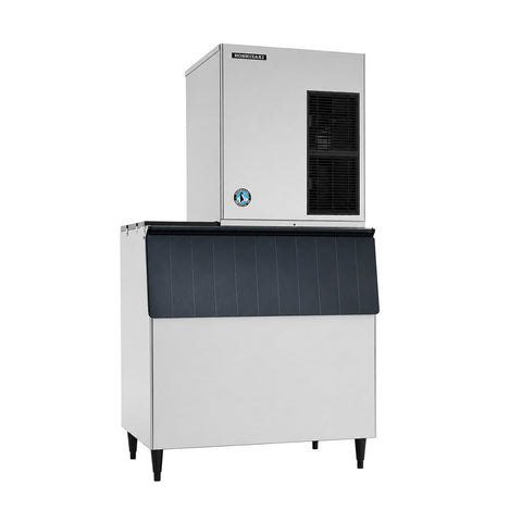 Hoshizaki F-1501MWJ/B-900SF/HS-2035 1624 lb/Day Flake Commercial Ice Machine & Ice Maker with Bin, Water Cooled, 900 lb Storage, 208/230V
