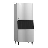 Hoshizaki KM-1100MWJ/B-500SF 1073 lb/Day Crescent Cube Commercial Ice Machine & Ice Maker with Bin, Water Cooled, 500 lb Storage, 208/230V