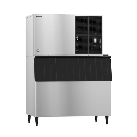 Hoshizaki KM-1301SAJ3/B-1150SS 1427 lb/Day Crescent Cube Commercial Ice Machine & Ice Maker with Bin, Air Cooled, 1148 lb Storage, 208/230V