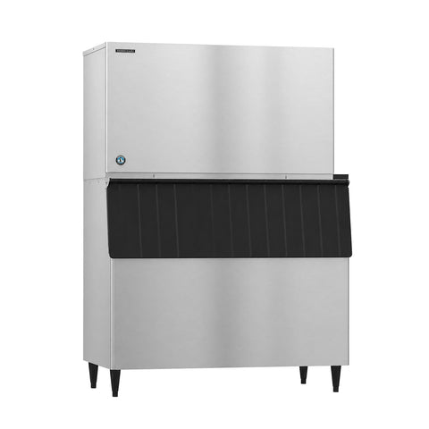 Hoshizaki KM-1301SWJ3/B-800SF 1360 lb/Day Crescent Cube Commercial Ice Machine & Ice Maker with Bin, Water Cooled, 800 lb Storage, 208/230V