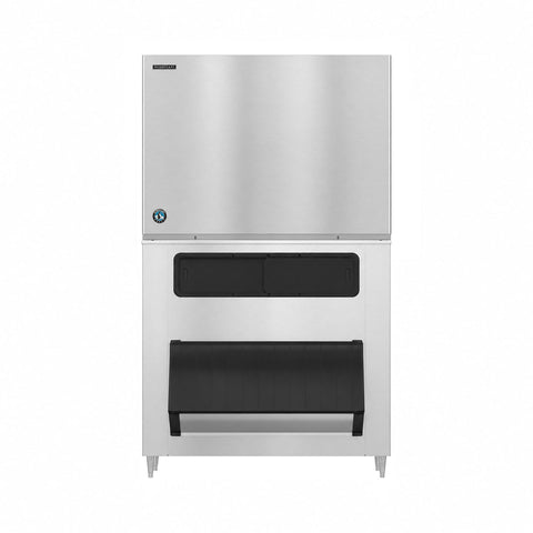 Hoshizaki KM-1301SWJ/B-1150SS 1247 lb/Day Crescent Cube Commercial Ice Machine & Ice Maker with Bin, Water Cooled, 1148 lb Storage, 208/230V