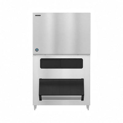 Hoshizaki KM-1301SWJ/B-1300SS 1247 lb/Day Crescent Cube Commercial Ice Machine & Ice Maker with Bin, Water Cooled, 1304 lb Storage, 208/230V