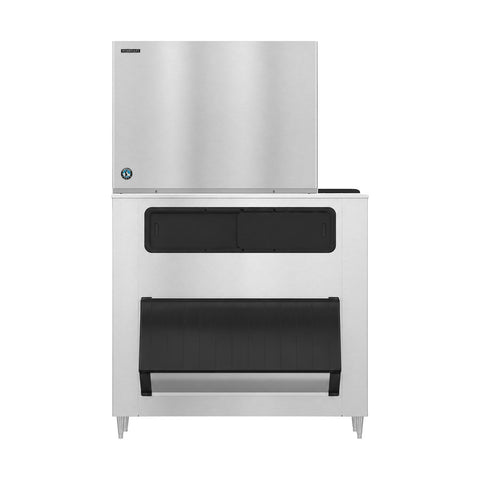 Hoshizaki KM-1301SWJ/B-1500SS 1247 lb/Day Crescent Cube Commercial Ice Machine & Ice Maker with Bin, Water Cooled, 1500 lb Storage, 208/230V