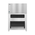 Hoshizaki KM-1301SWJ3/B-1500SS 1360 lb/Day Crescent Cube Commercial Ice Machine & Ice Maker with Bin, Water Cooled, 1500 lb Storage, 208/230V