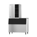 Hoshizaki KM-1340MAJ/B-900SF/HS-2035 1275 lb/Day Crescent Cube Commercial Ice Machine & Ice Maker with Bin, Air Cooled, 900 lb Storage, 208/230V