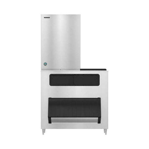 Hoshizaki KM-1340MWJ/B-1300SS 1323 lb/Day Crescent Cube Commercial Ice Machine & Ice Maker with Bin, Water Cooled, 1304 lb Storage, 208/230V