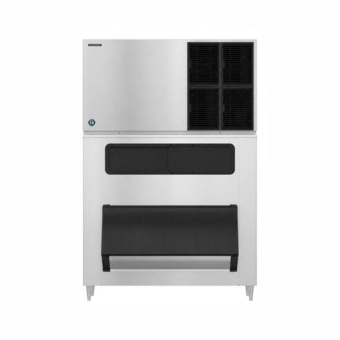 Hoshizaki KM-1601SAJ3/B-1300SS 1513 lb/Day Crescent Cube Commercial Ice Machine & Ice Maker with Bin, Air Cooled, 1304 lb Storage, 208/230V