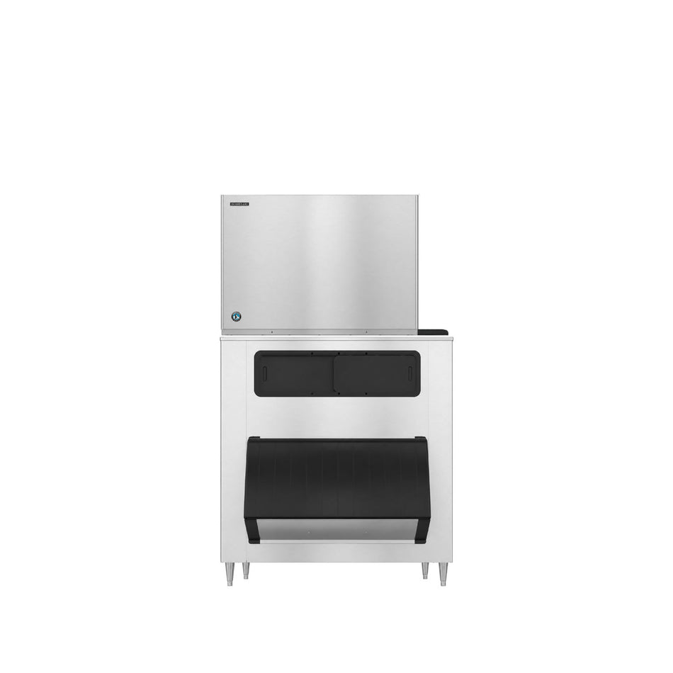 Hoshizaki KM-1601SWJ3/B-1500SS 1671 lb/Day Crescent Cube Commercial Ice Machine & Ice Maker with Bin, Water Cooled, 1500 lb Storage, 208/230V