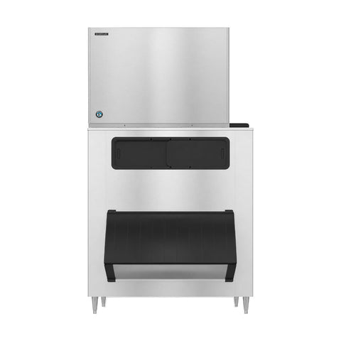 Hoshizaki KM-1601SWJ3/B-1650SS 1671 lb/Day Crescent Cube Commercial Ice Machine & Ice Maker with Bin, Water Cooled, 1605 lb Storage, 208/230V