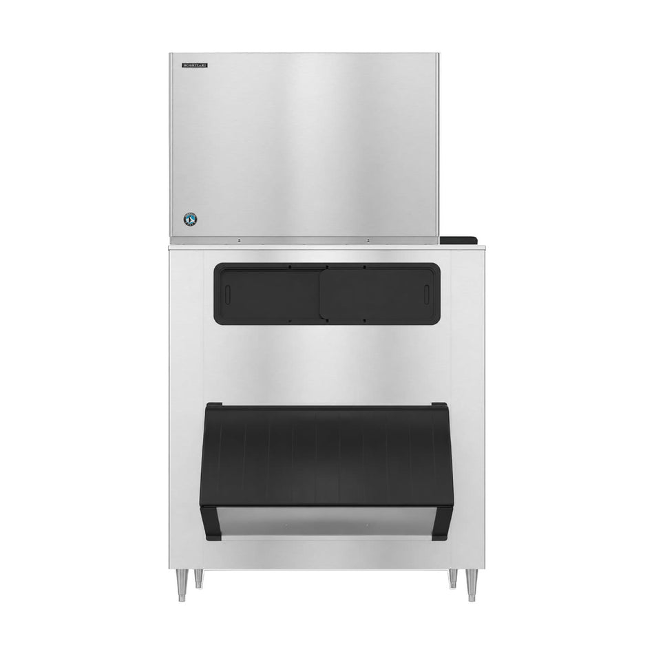 Hoshizaki KM-1601SWJ3/B-1650SS 1671 lb/Day Crescent Cube Commercial Ice Machine & Ice Maker with Bin, Water Cooled, 1605 lb Storage, 208/230V