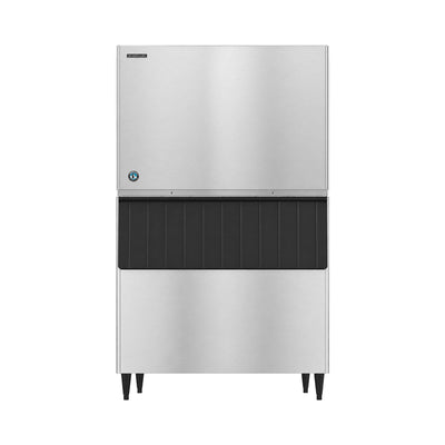 Hoshizaki KM-1601SWJ3/B-800SF 1671 lb/Day Crescent Cube Commercial Ice Machine & Ice Maker with Bin, Water Cooled, 800 lb Storage, 208/230V