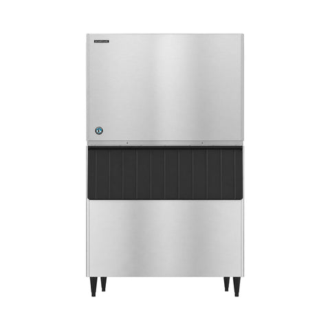 Hoshizaki KM-1601SWJ3/B-800SF 1671 lb/Day Crescent Cube Commercial Ice Machine & Ice Maker with Bin, Water Cooled, 800 lb Storage, 208/230V