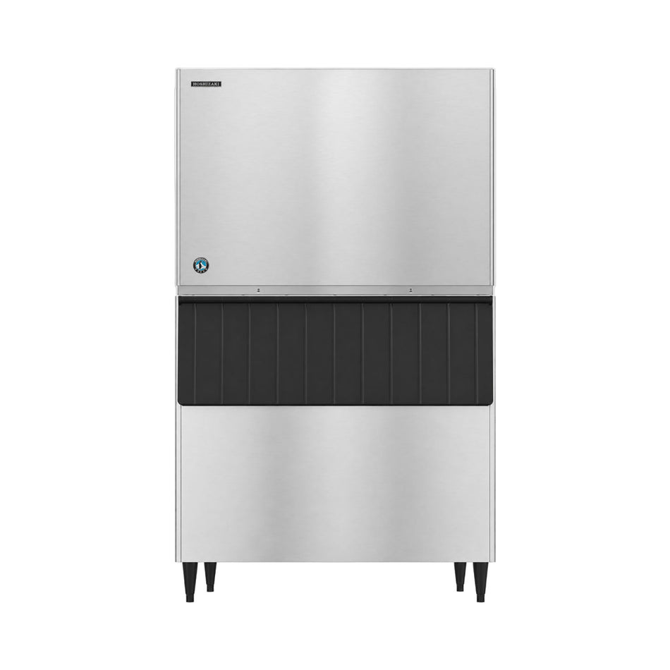 Hoshizaki KM-1601SWJ3/B-800SF 1671 lb/Day Crescent Cube Commercial Ice Machine & Ice Maker with Bin, Water Cooled, 800 lb Storage, 208/230V