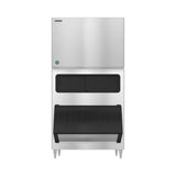 Hoshizaki KM-1601SWJ/B-1150SS 1660 lb/Day Crescent Cube Commercial Ice Machine & Ice Maker with Bin, Water Cooled, 1148 lb Storage, 208/230V