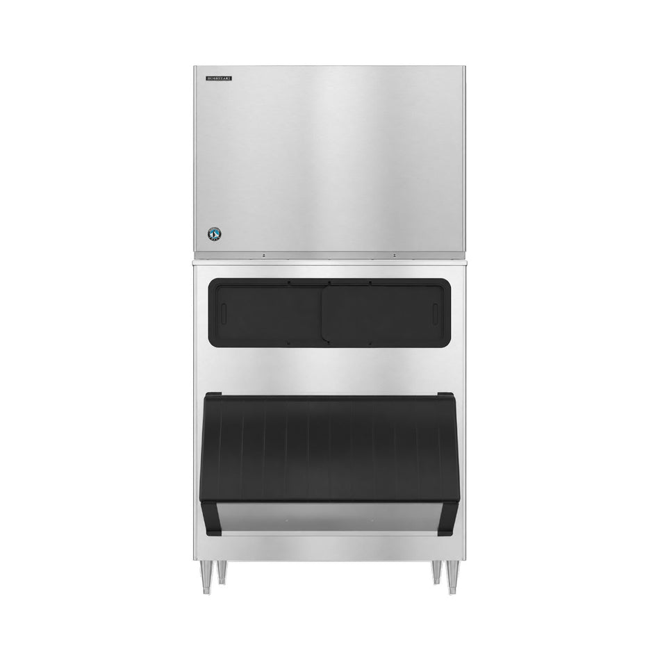 Hoshizaki KM-1601SWJ/B-1150SS 1660 lb/Day Crescent Cube Commercial Ice Machine & Ice Maker with Bin, Water Cooled, 1148 lb Storage, 208/230V