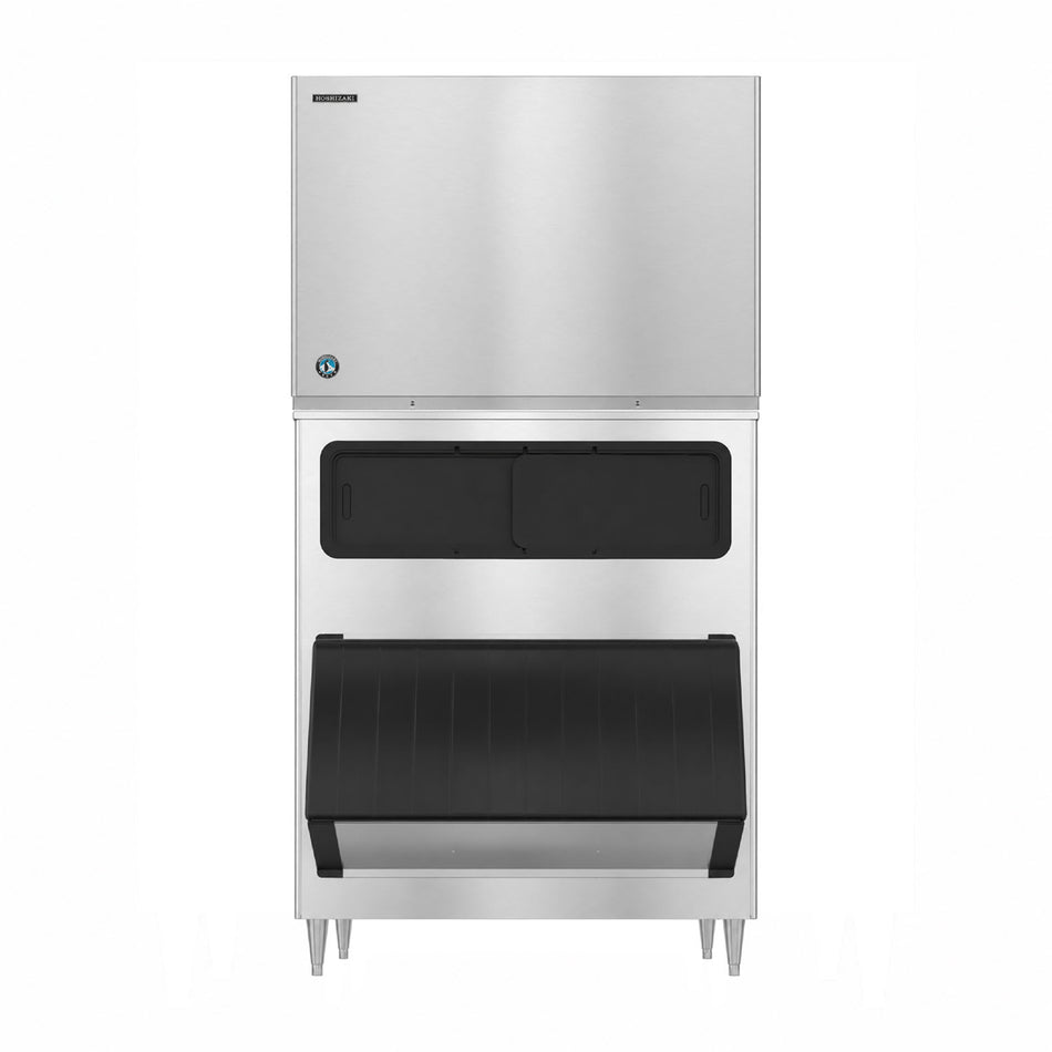 Hoshizaki KM-1900SWJ3/B-1150SS 1880 lb/Day Crescent Cube Commercial Ice Machine & Ice Maker with Bin, Water Cooled, 1148 lb Storage, 208/230V