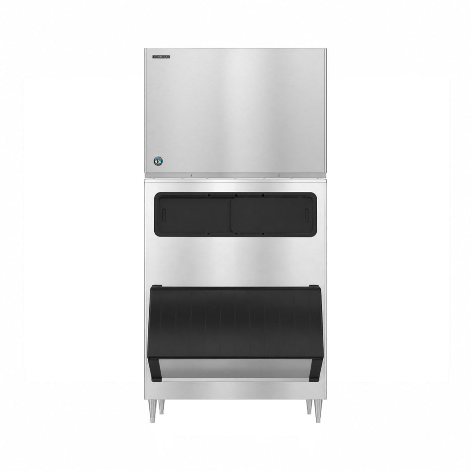 Hoshizaki KM-1900SWJ3/B-1300SS 1880 lb/Day Crescent Cube Commercial Ice Machine & Ice Maker with Bin, Water Cooled, 1304 lb Storage, 208/230V