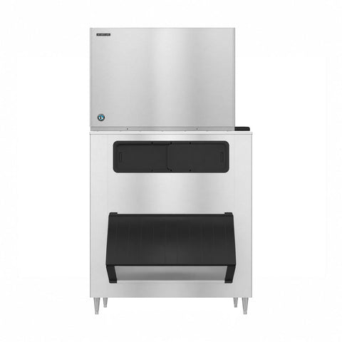 Hoshizaki KM-1900SWJ3/B-1650SS 1880 lb/Day Crescent Cube Commercial Ice Machine & Ice Maker with Bin, Water Cooled, 1605 lb Storage, 208/230V