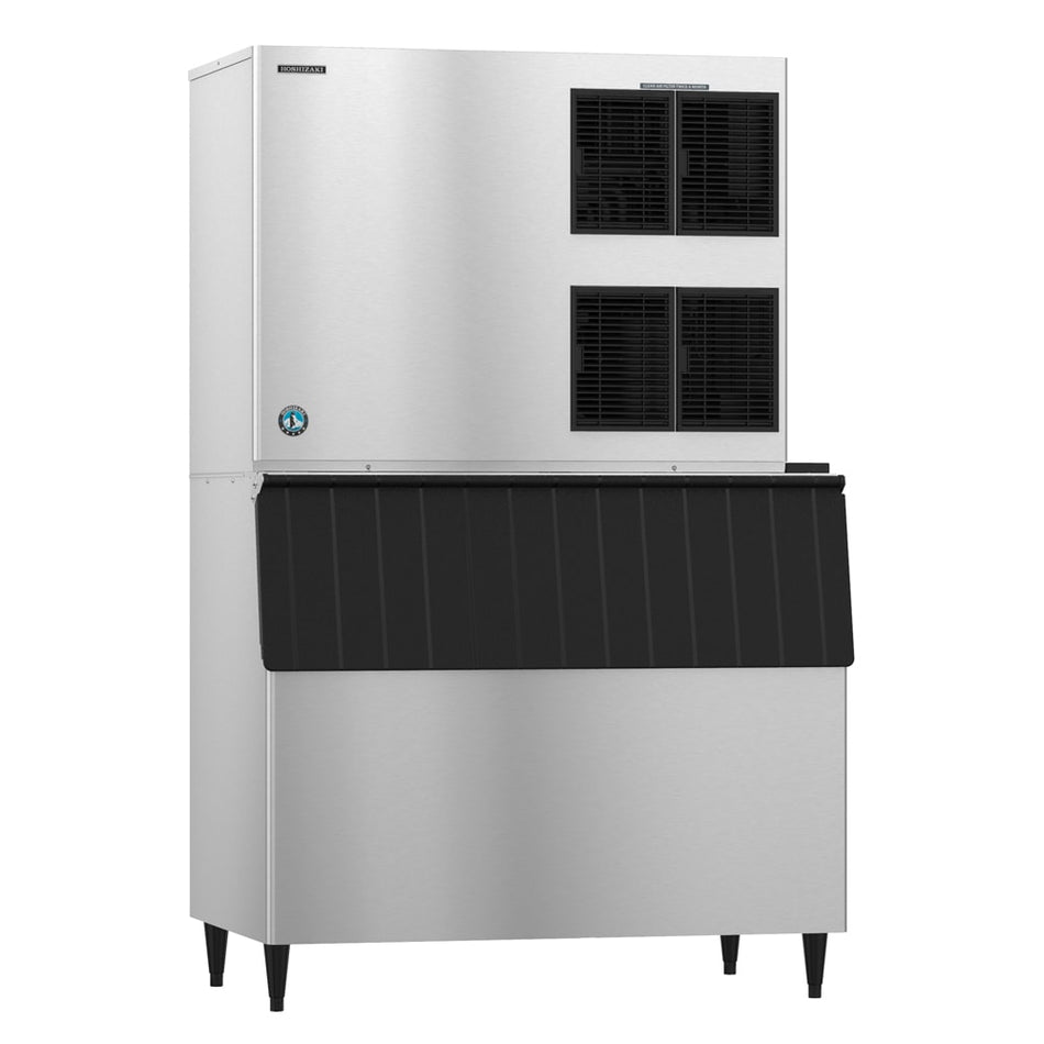 Hoshizaki KM-1900SWJ3/B-800SF 1880 lb/Day Crescent Cube Commercial Ice Machine & Ice Maker with Bin, Water Cooled, 800 lb Storage, 208/230V